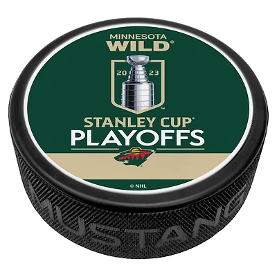 Green Minnesota Wild 2023 Stanley Cup Playoffs Hockey Puck