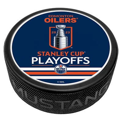 Orange Edmonton Oilers 2023 Stanley Cup Playoffs Hockey Puck