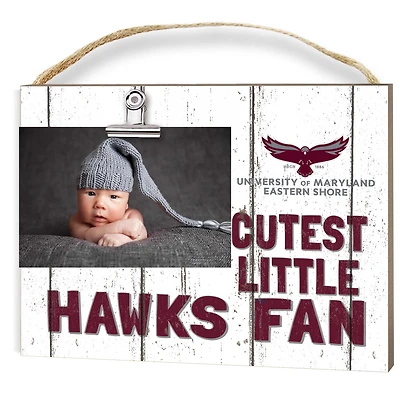 Maryland Eastern Shore Hawks 8" x 10" Cutest Little Fan Weathered Team Logo Clip Photo Frame