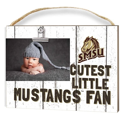 Southwest Minnesota State Mustangs 8" x 10" Cutest Little Fan Weathered Team Logo Clip Photo Frame
