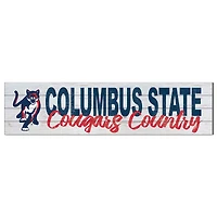 Columbus State Cougars 10" x 40" Logo Sign