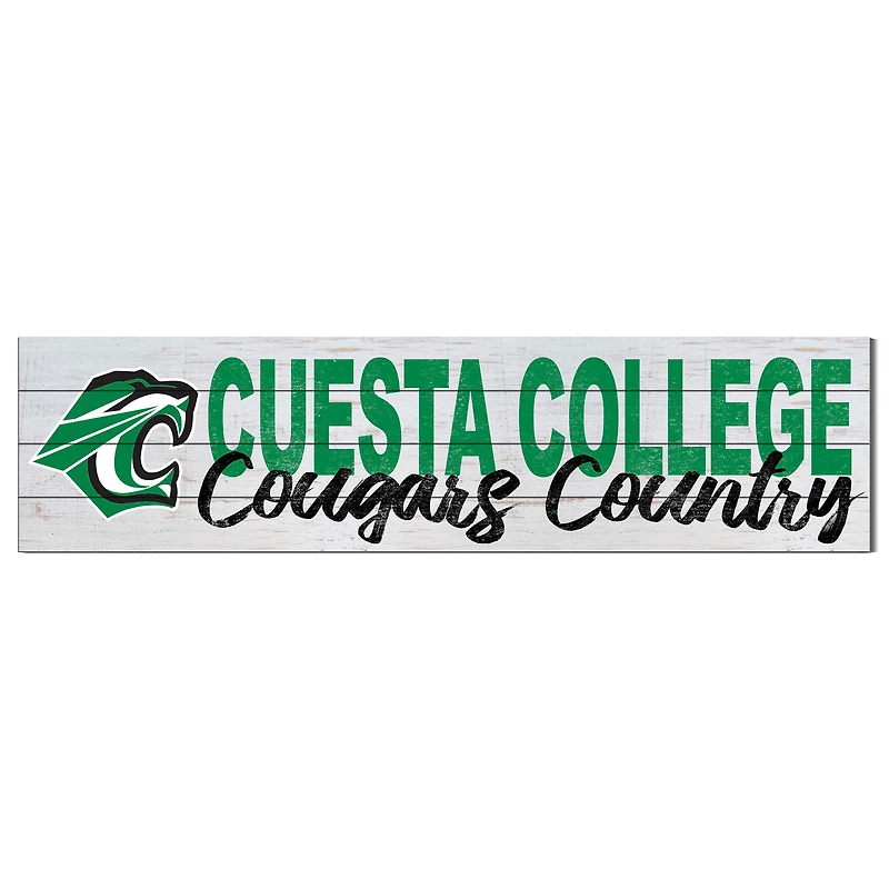 Cuesta College Cougars 10" x 40" Logo Sign