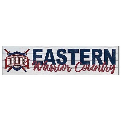 Eastern Connecticut State Warriors 10" x 40" Logo Sign