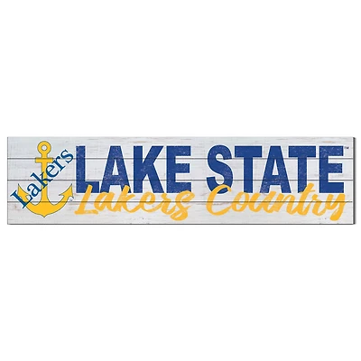 Lake Superior State Lakers 10" x 40" Logo Sign