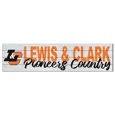 Lewis & Clark College Pioneers 10" x 40" Logo Sign