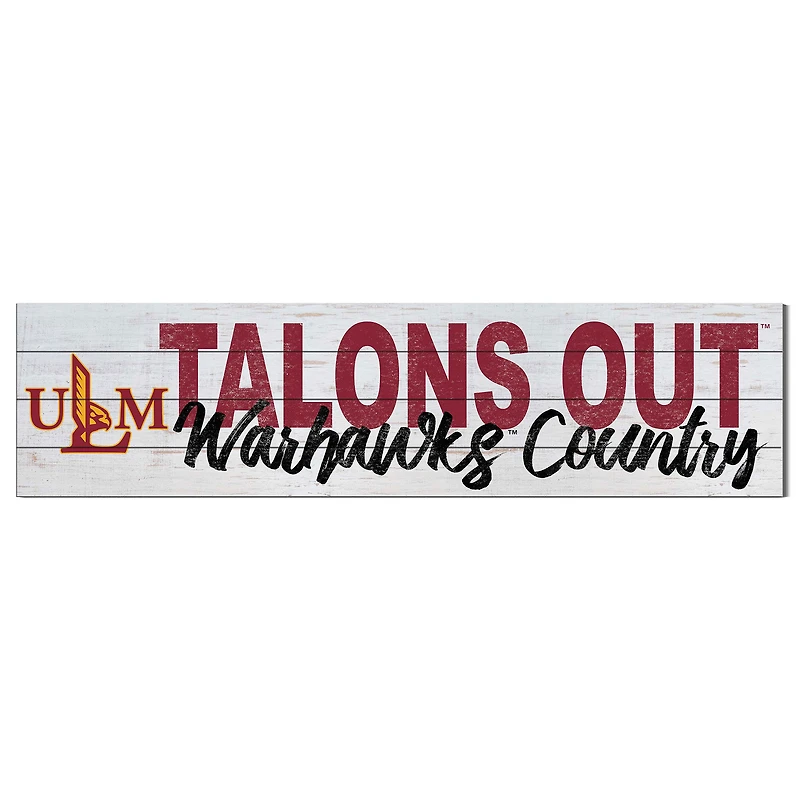 ULM Warhawks 10" x 40" Logo Sign