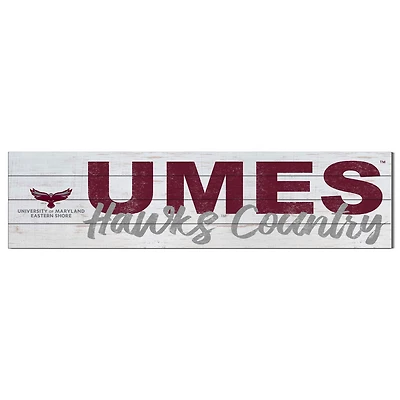 Maryland Eastern Shore Hawks 10" x 40" Logo Sign