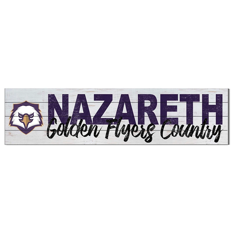 Nazareth College Golden Flyers 10" x 40" Logo Sign