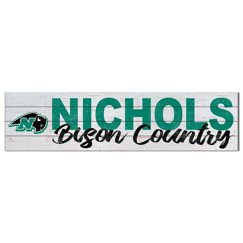 Nichols College Bison 10" x 40" Logo Sign
