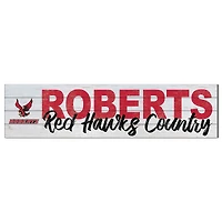 Roberts Wesleyan Redhawks 10" x 40" Logo Sign