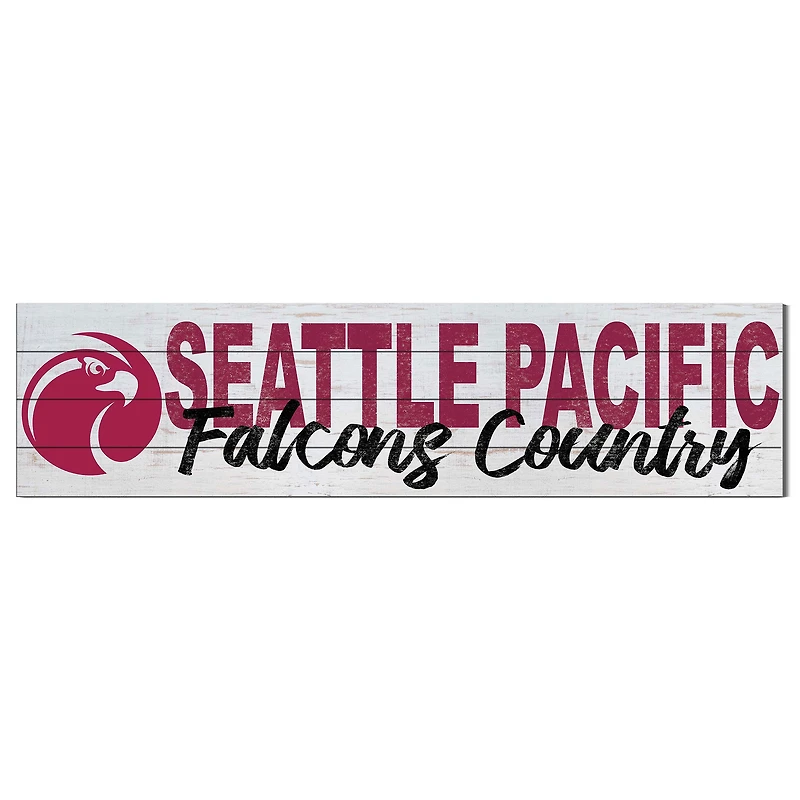 Seattle Pacific Falcons 10" x 40" Logo Sign