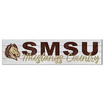 Southwest Minnesota State Mustangs 10" x 40" Logo Sign
