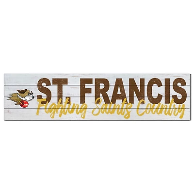 St. Francis Fighting Saints 10" x 40" Logo Sign