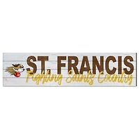 St. Francis Fighting Saints 10" x 40" Logo Sign