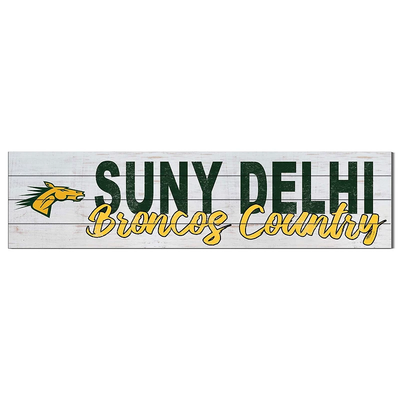 SUNY Delhi Broncos 10" x 40" Logo Sign
