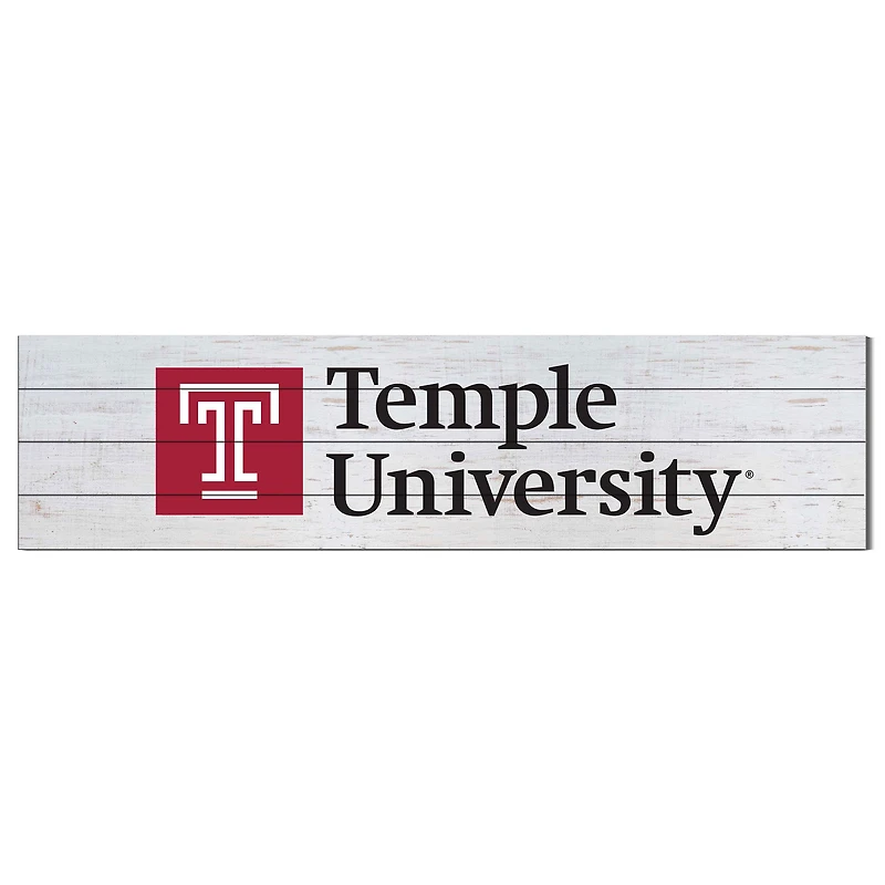 Temple Owls 10" x 40" Logo Sign