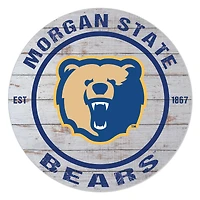 Morgan State Bears 20" Indoor/Outdoor Weathered Circle Sign