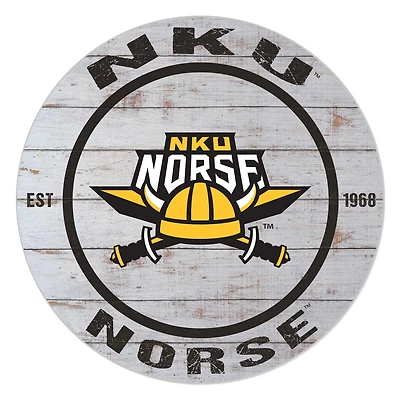 Northern Kentucky University Norse 20" Indoor/Outdoor Weathered Circle Sign