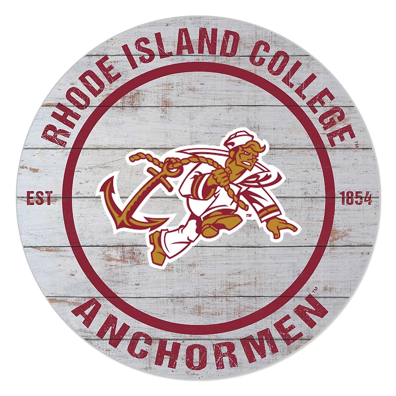Rhode Island Anchormen 20" x 20" Indoor/Outdoor Weathered Circle Sign
