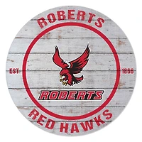 Roberts Wesleyan Redhawks 20" x 20" Indoor/Outdoor Weathered Circle Sign