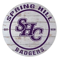 Spring Hill Badgers 20" x 20" Indoor/Outdoor Weathered Circle Sign