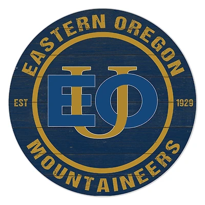 Eastern Oregon Mountaineers 20" Indoor/Outdoor Team Color Circle Sign