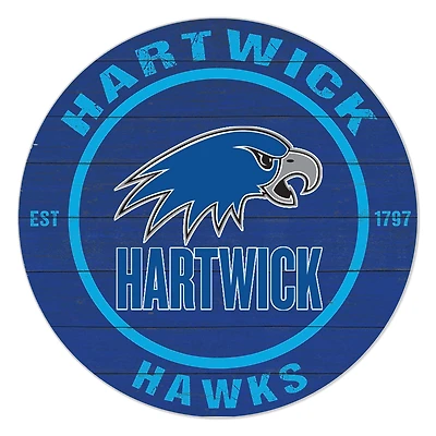 Hartwick College Hawks 20" Indoor/Outdoor Team Color Circle Sign