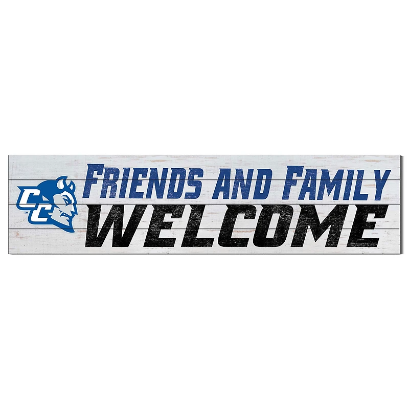 Central Connecticut State Blue Devils 10" x 40" Friends & Family Welcome Sign