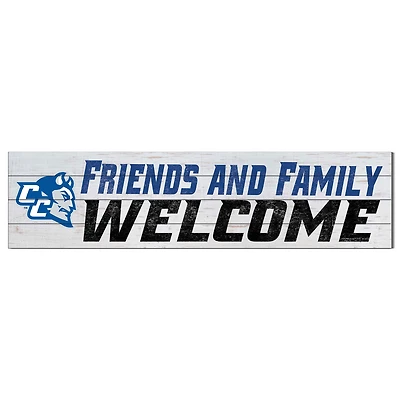 Central Connecticut State Blue Devils 10" x 40" Friends & Family Welcome Sign