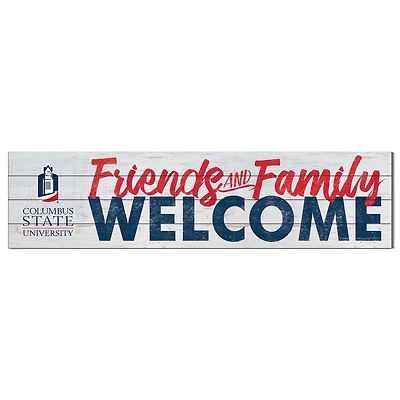 Columbus State Cougars 10" x 40" Friends & Family Welcome Sign
