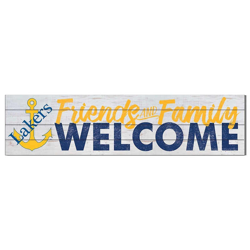 Lake Superior State Lakers 10" x 40" Friends & Family Welcome Sign