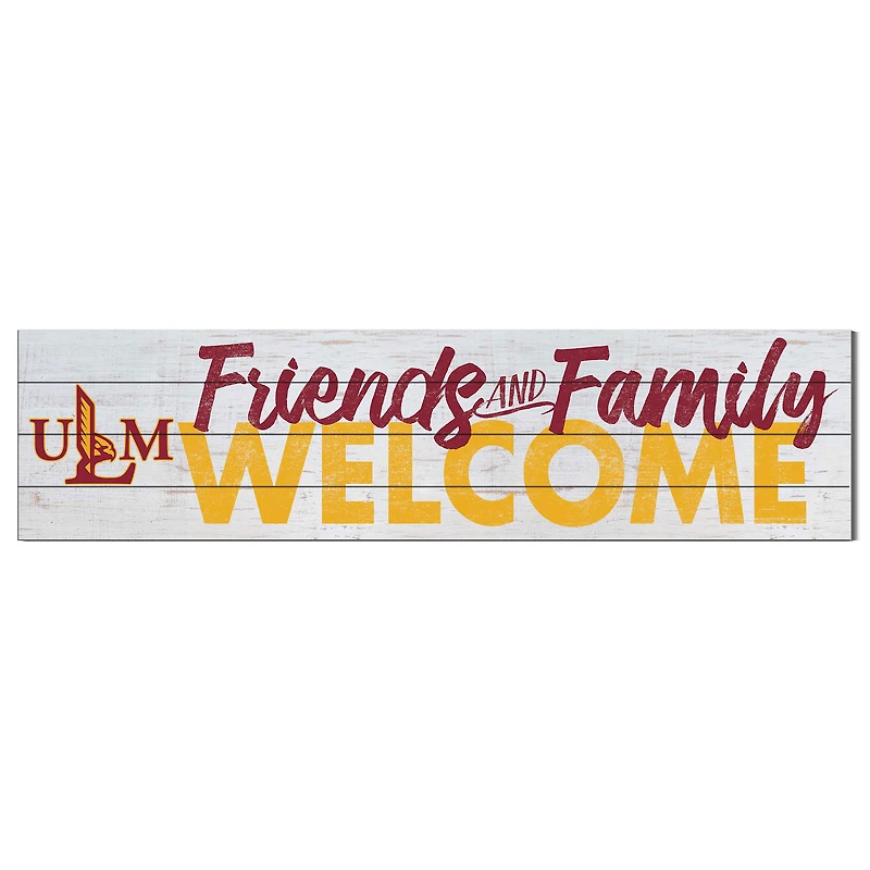 ULM Warhawks 10" x 40" Friends & Family Welcome Sign