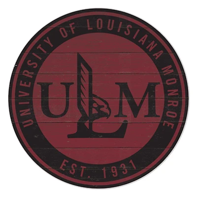 ULM Warhawks 20" Indoor/Outdoor Team Color Circle Sign