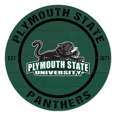 Plymouth State Panthers 20" Indoor/Outdoor Team Color Circle Sign
