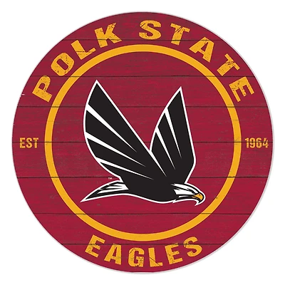 Polk State College Eagles 20" Indoor/Outdoor Team Color Circle Sign