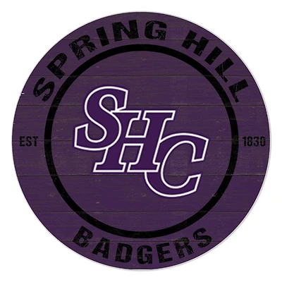 Spring Hill Badgers 20" Indoor/Outdoor Team Color Circle Sign