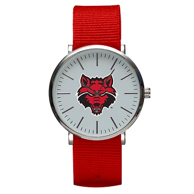 Scarlet Arkansas State Red Wolves Stitch Nylon Strap Watch