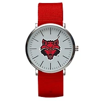 Scarlet Arkansas State Red Wolves Stitch Nylon Strap Watch