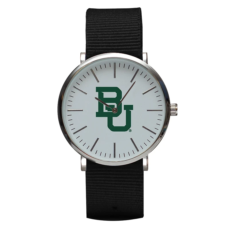 Black Baylor Bears Stitch Nylon Strap Watch