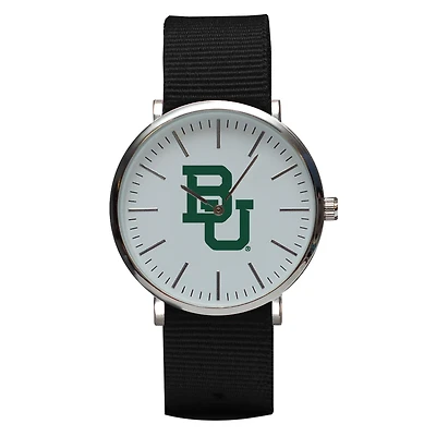 Black Baylor Bears Stitch Nylon Strap Watch