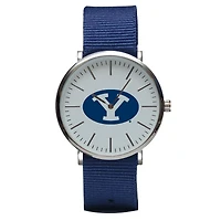 Navy BYU Cougars Stitch Nylon Strap Watch