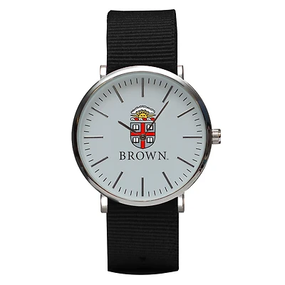 Black Brown Bears Stitch Nylon Strap Watch