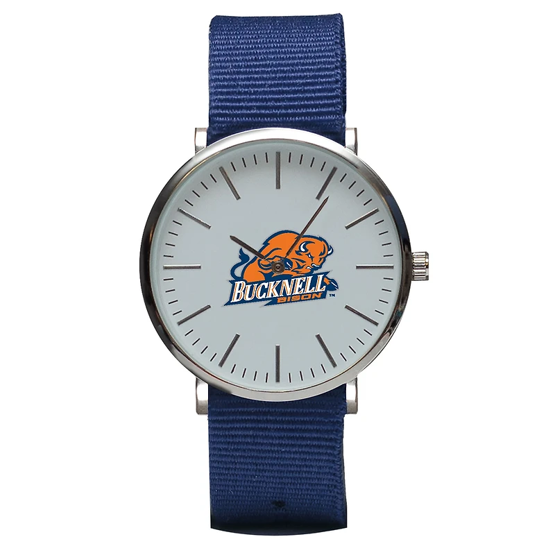 Navy Bucknell Bison Stitch Nylon Strap Watch