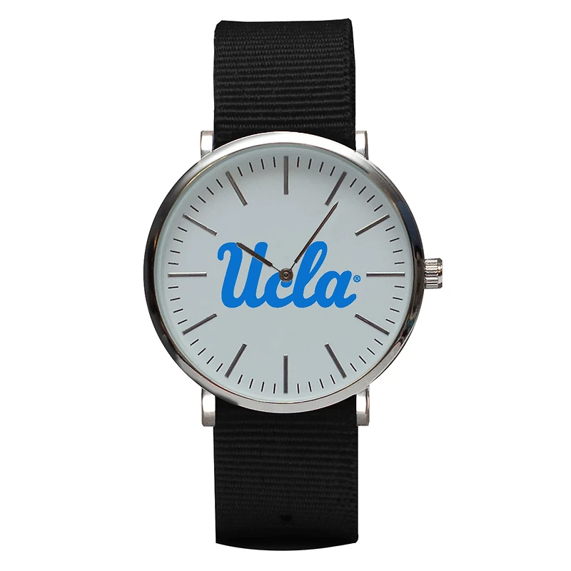 Black UCLA Bruins Stitch Nylon Strap Watch