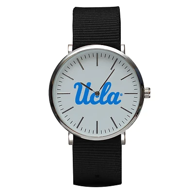 Black UCLA Bruins Stitch Nylon Strap Watch