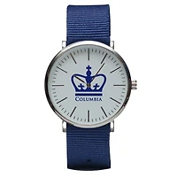Navy Columbia University Stitch Nylon Strap Watch