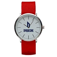 Red Duquesne Dukes Stitch Nylon Strap Watch