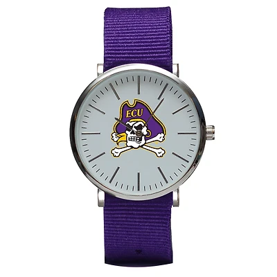 Purple ECU Pirates Stitch Nylon Strap Watch