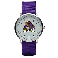 Purple ECU Pirates Stitch Nylon Strap Watch