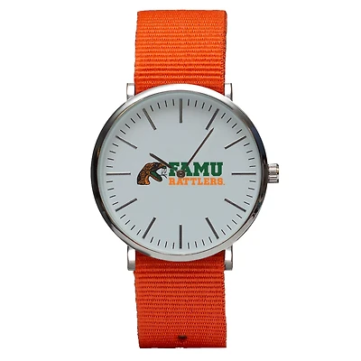 Orange Florida A&M Rattlers Stitch Nylon Strap Watch